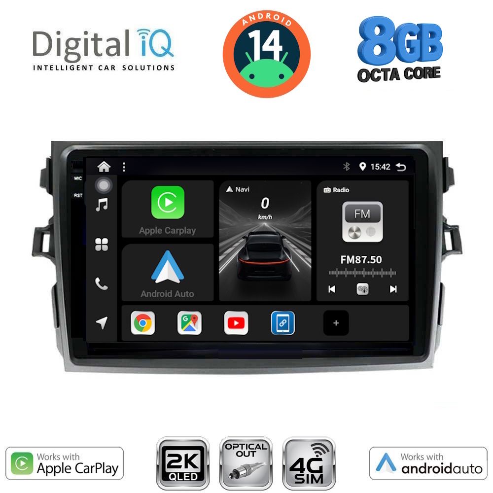 Βλησαρούλης Car Center - DIGITAL IQ BXK 20713_CPAA (9inc) MULTIMEDIA TABLET for TOYOTA COROLLA 4D mod. 2006-2012