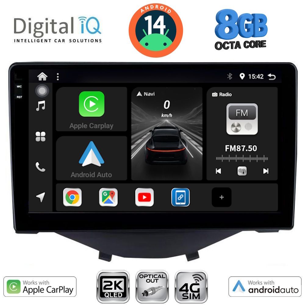 Βλησαρούλης Car Center - DIGITAL IQ BXK 20715_CPAA CLIMA (9inc) MULTIMEDIA TABLET for CITROEN C1-PEUGEOT 108-TOYOTA AYGO mod. 2014>
