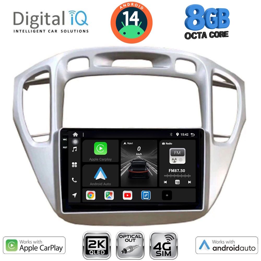 Βλησαρούλης Car Center - DIGITAL IQ BXK 20718_CPAA (9inc) MULTIMEDIA TABLET for TOYOTA HIGHLANDER mod. 2002-2009