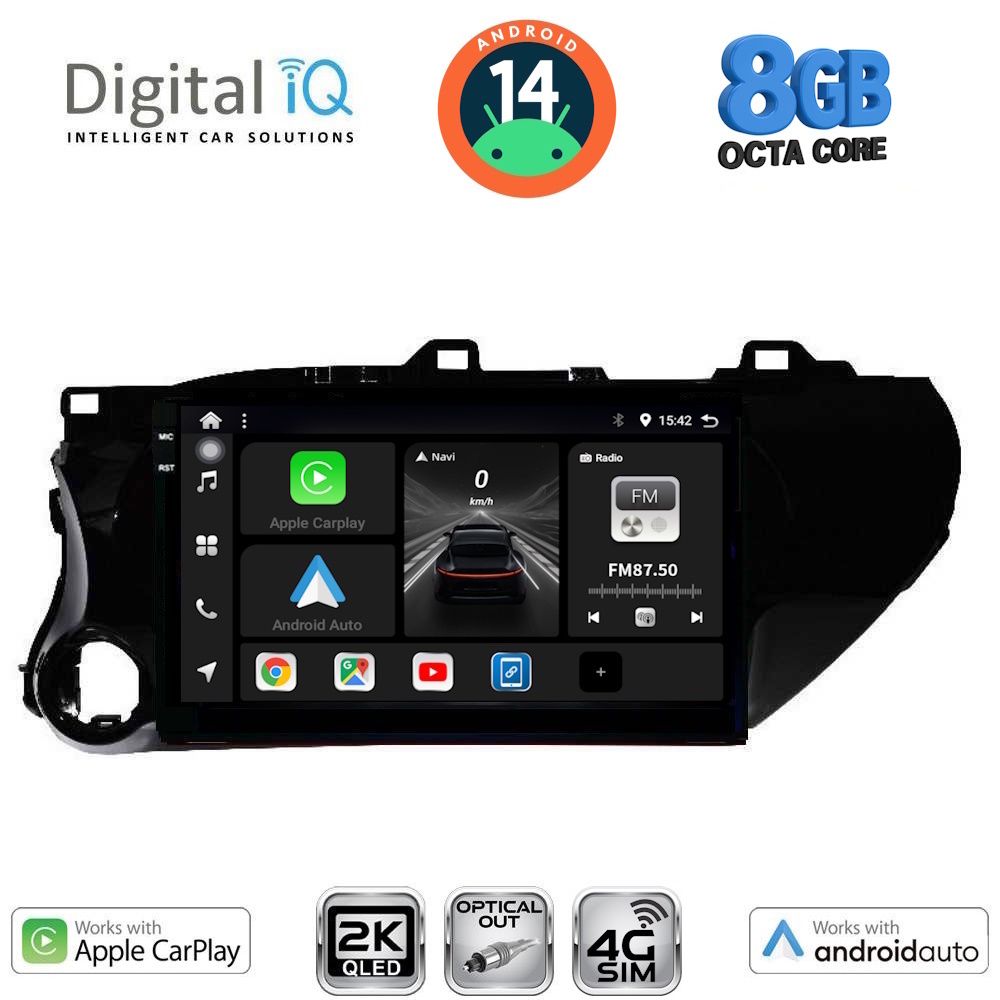 Βλησαρούλης Car Center - DIGITAL IQ BXK 20721_CPAA (10inc) MULTIMEDIA TABLET for TOYOTA HILUX mod. 2017>