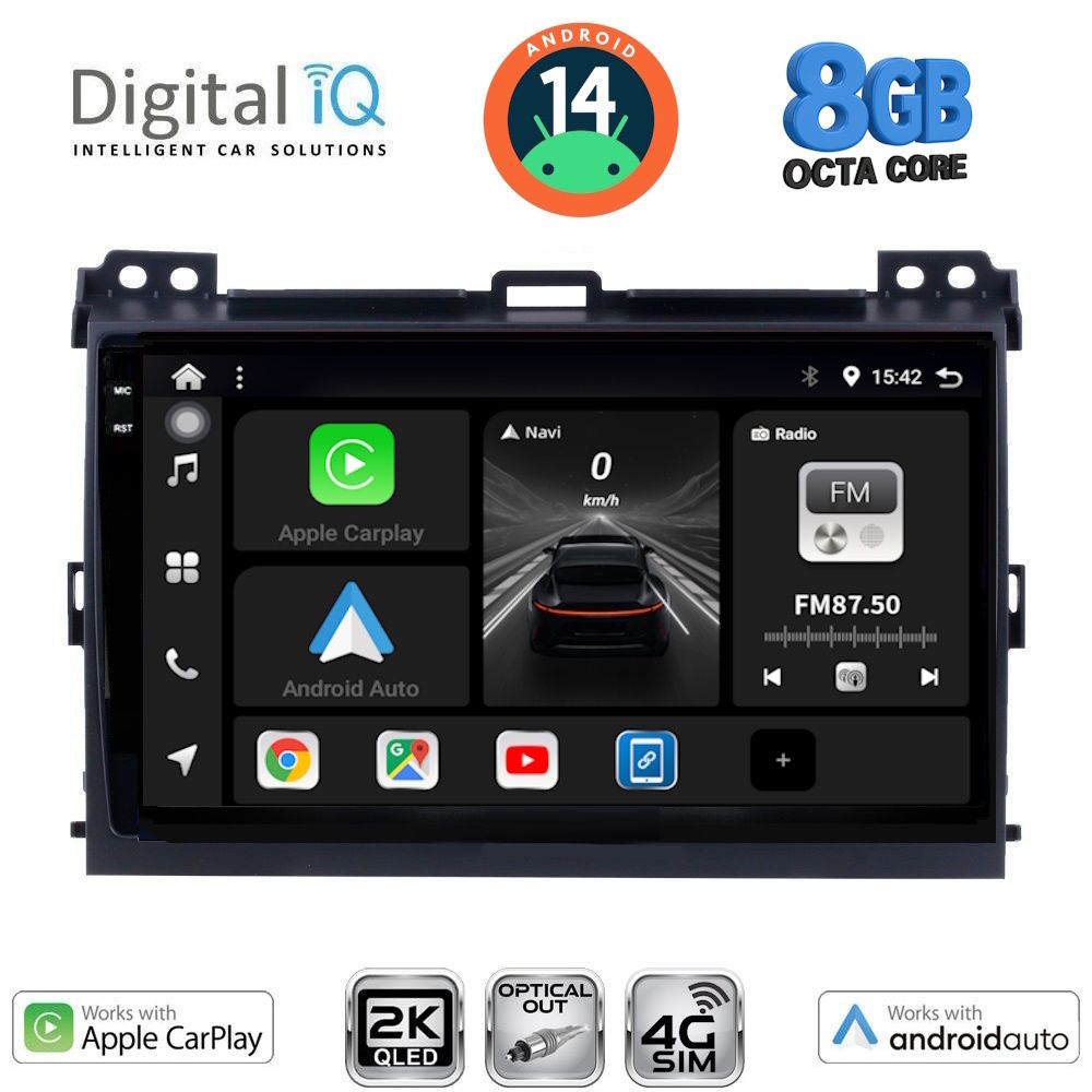 Βλησαρούλης Car Center - DIGITAL IQ BXK 20723_CPAA (9inc) MULTIMEDIA TABLET for TOYOTA LANDCRUISER mod. 2002-2008