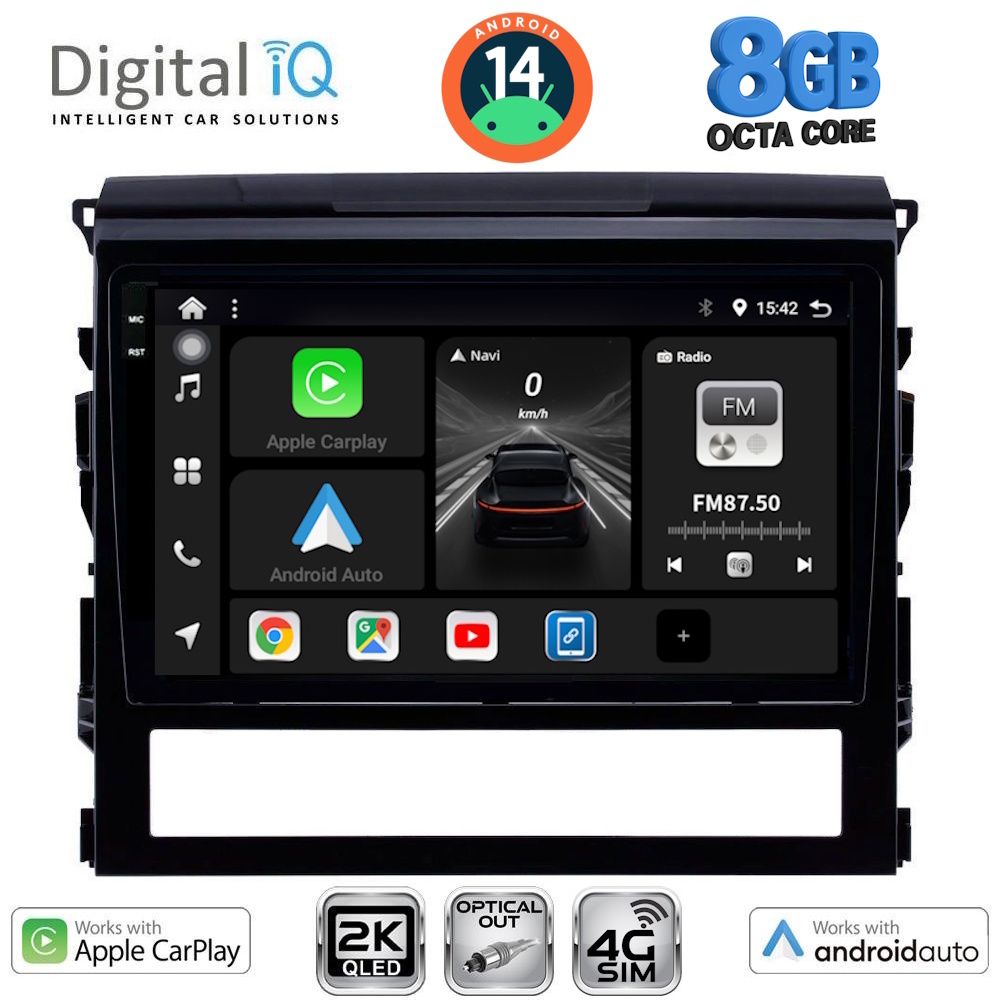 Βλησαρούλης Car Center - DIGITAL IQ BXK 20725_CPAA (9inc) MULTIMEDIA TABLET for TOYOTA LANDCRUISER mod. 2016-2019