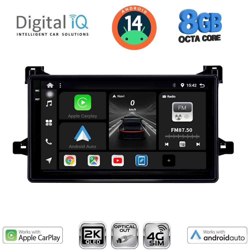 Βλησαρούλης Car Center - DIGITAL IQ BXK 20727_CPAA (9inc) MULTIMEDIA TABLET for TOYOTA PRIUS mod. 2016-2020