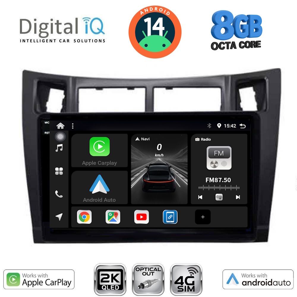 Βλησαρούλης Car Center - DIGITAL IQ BXK 20736_CPAA (9inc) MULTIMEDIA TABLET for TOYOTA YARIS mod. 2006-2011