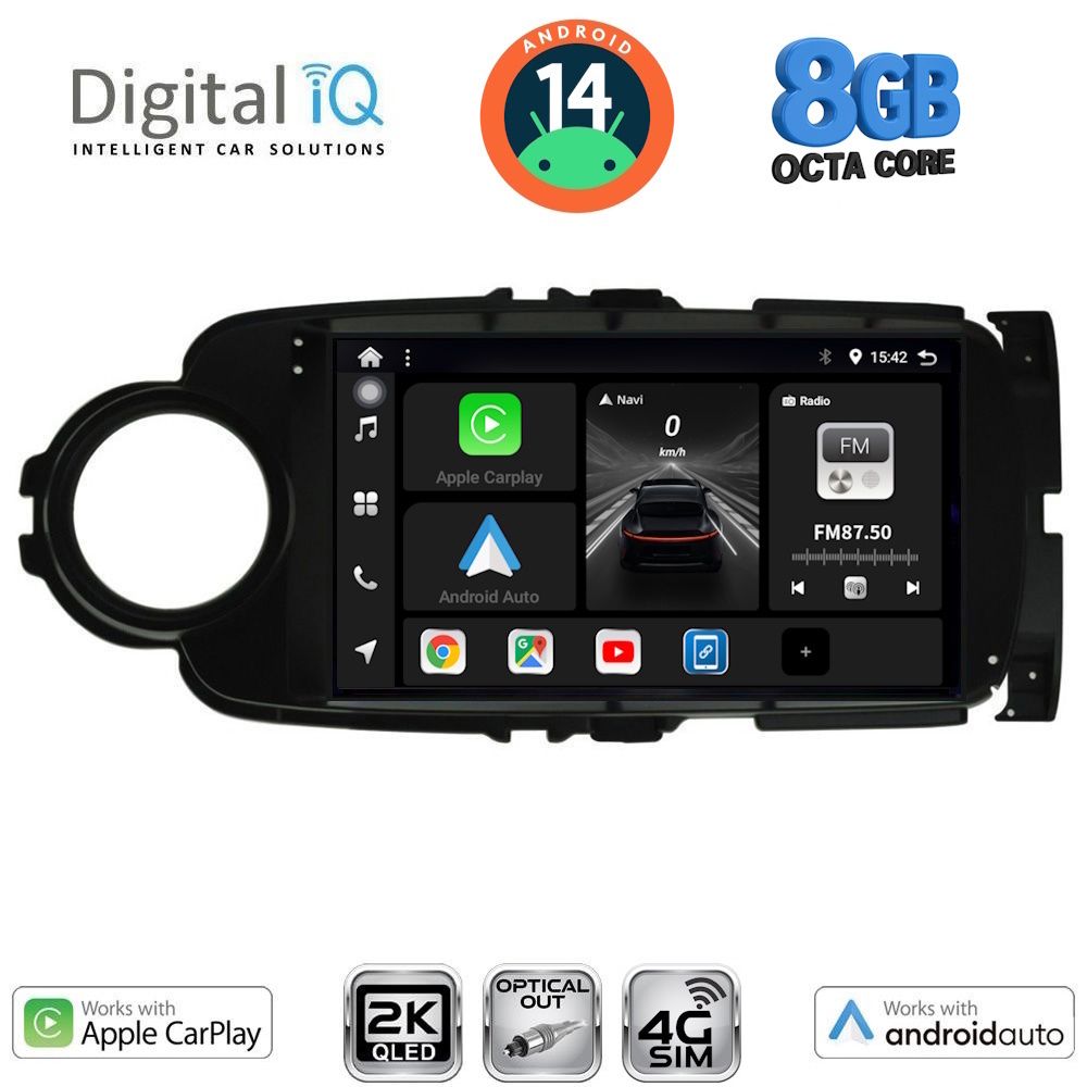 Βλησαρούλης Car Center - DIGITAL IQ BXK 20737_CPAA (9inc) MULTIMEDIA TABLET for TOYOTA YARIS mod. 2011-2015