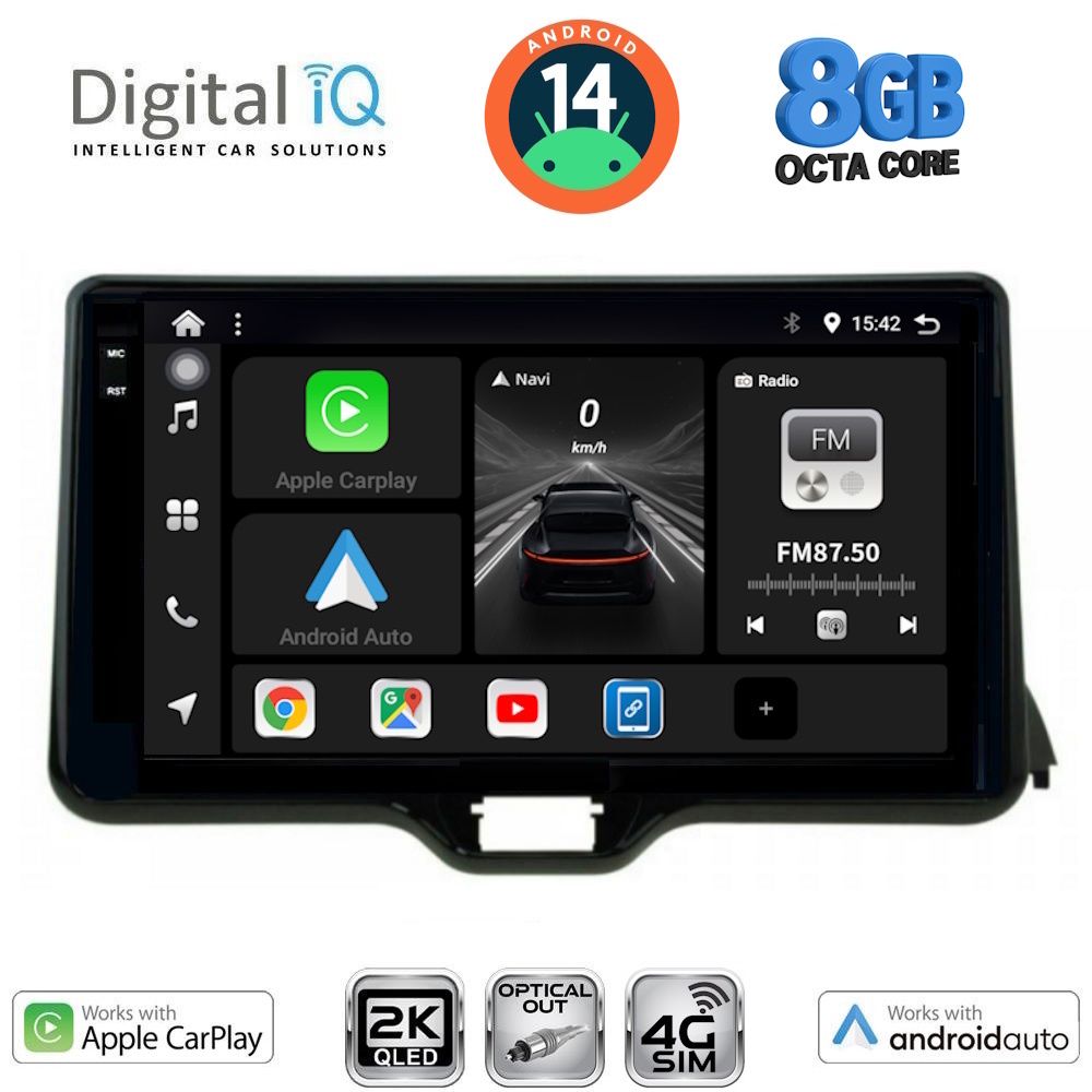 Βλησαρούλης Car Center - DIGITAL IQ BXK 20738_CPAA (10inc) MULTIMEDIA TABLET for TOYOTA YARIS mod. 2020> - MAZDA 2 mod. 2023>