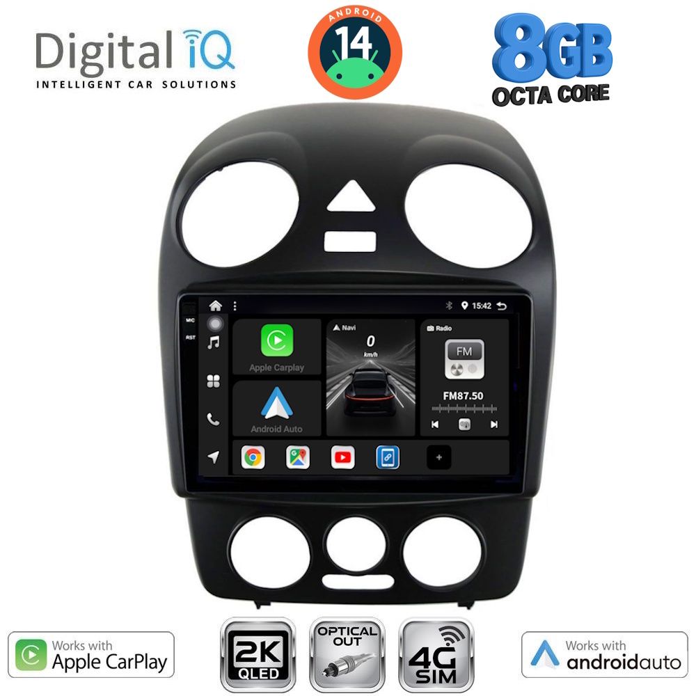 Βλησαρούλης Car Center - DIGITAL IQ BXK 20742_CPAA (9inc) MULTIMEDIA TABLET for VW BEETLE mod. 2004-2011