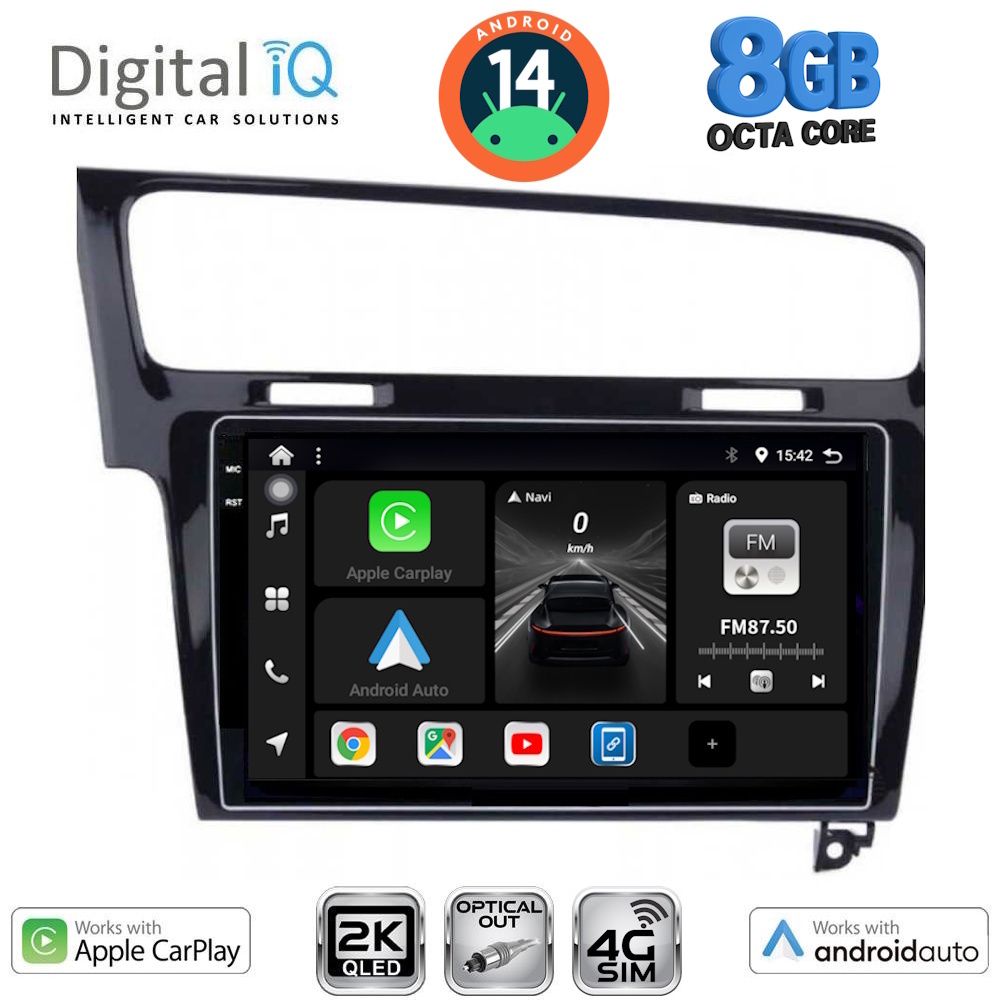 Βλησαρούλης Car Center - DIGITAL IQ BXK 20747_CPAA (10inc) MULTIMEDIA TABLET for VW GOLF 7 mod. 2013-2020
