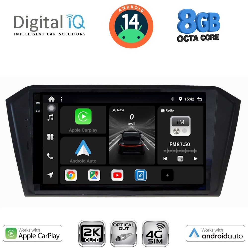 Βλησαρούλης Car Center - DIGITAL IQ BXK 20750_CPAA (10inc) MULTIMEDIA TABLET for VW PASSAT mod. 2016>