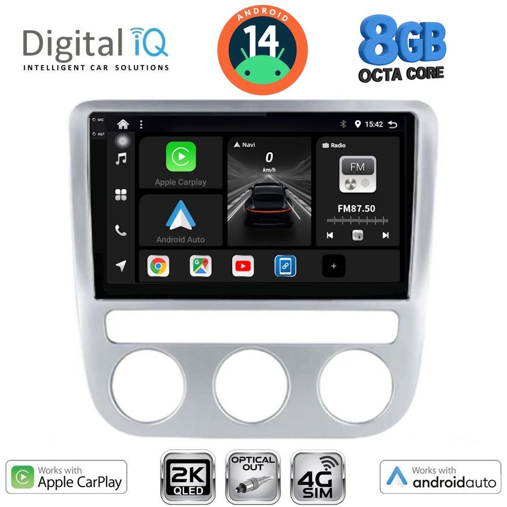 Βλησαρούλης Car Center - DIGITAL IQ BXK 20752_CPAA CLIMA (9inc) MULTIMEDIA TABLET for VW EOS mod. 2006> - SCIROCCO mod. 2008-2014