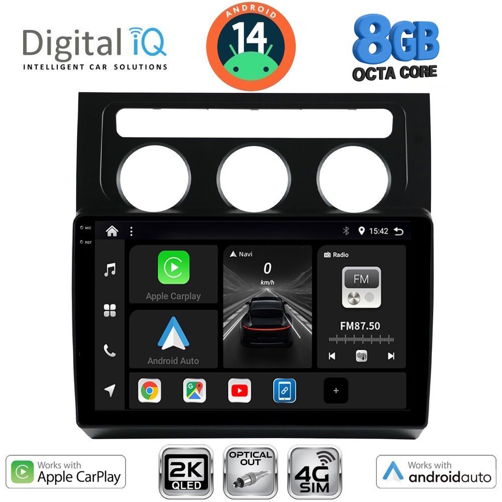 Βλησαρούλης Car Center - DIGITAL IQ BXK 20767_CPAA CLIMA (10inc) MULTIMEDIA TABLET for VW TOURAN mod. 2003-2010