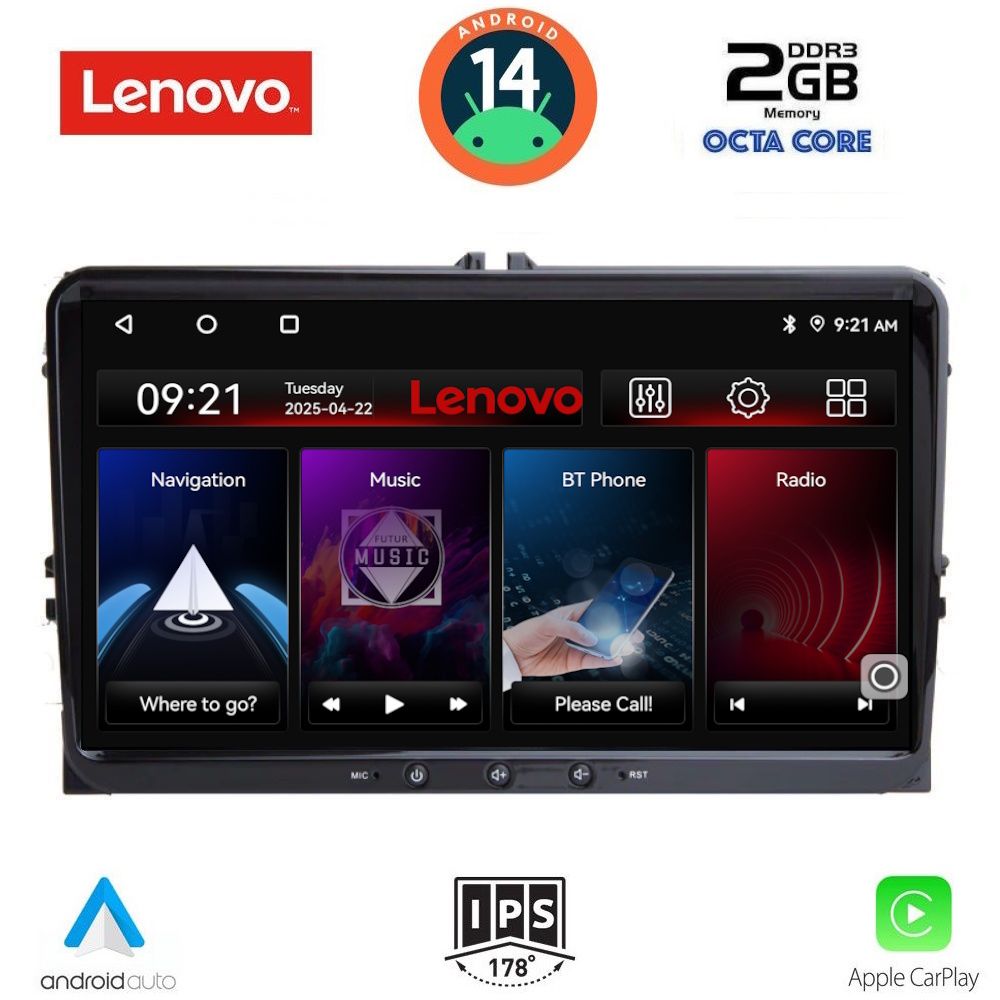 Βλησαρούλης Car Center - LENOVO LVF 489_CPA (9inc) MULTIMEDIA TABLET for SEAT - SKODA - VW mod. 2004-2014