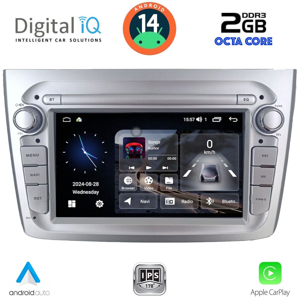 Βλησαρούλης Car Center - DIGITAL IQ BLF 357_CPA (7" DECK) MULTIMEDIA SYSTEM for ALFA ROMEO MITO mod. 2008-2018