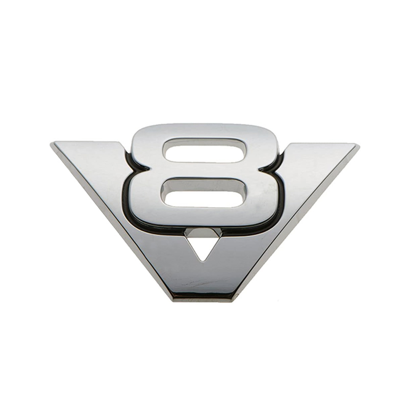Βλησαρούλης Car Center - Αυτοκόλλητo Χρωμίου 3D &apos;&apos;V8&apos;&apos; 6cm x 3.8cm 1 Τεμάχιο