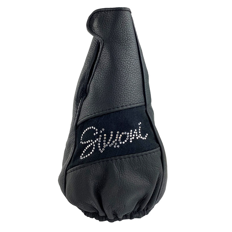 Βλησαρούλης Car Center - Φυσούνα Λεβιέ Ταχυτήτων Universal Δερμάτινη Μαύργ Με Strass SR6111NX