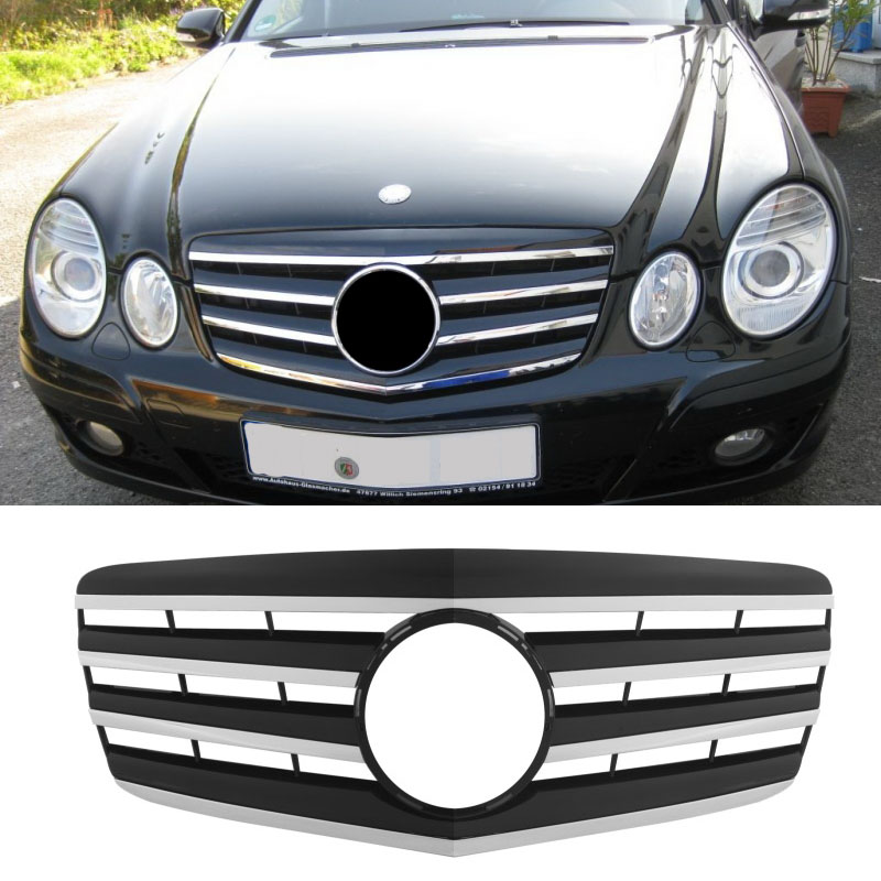 Βλησαρούλης Car Center - Μάσκα Για Mercedes-Benz E-Class W211 06-09 Amg Look Με 4 Γρίλιες Μαύρο/Χρώμιο 1 Τεμάχιο