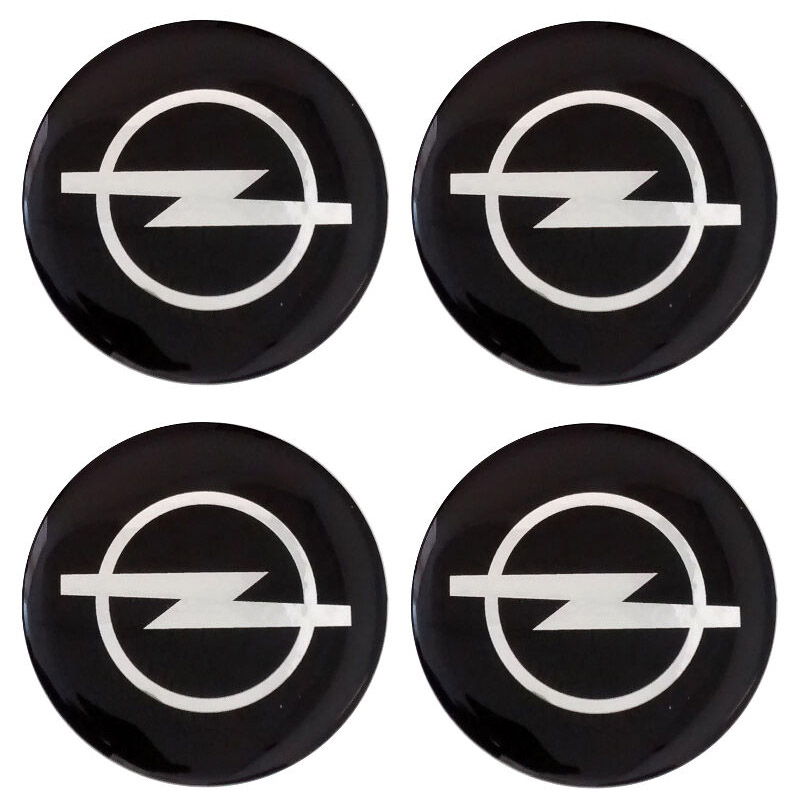 Βλησαρούλης Car Center - Αυτοκόλλητα Κέντρου Ζαντών Opel Από Σμάλτο 60mm Set 4 Τεμάχια