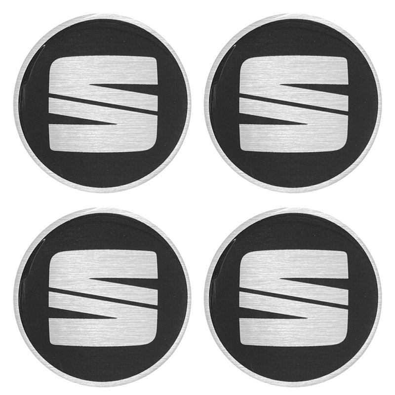 Βλησαρούλης Car Center - Αυτοκόλλητα Κέντρου Ζαντών Seat Από Σμάλτο 60mm Set 4 Τεμάχια