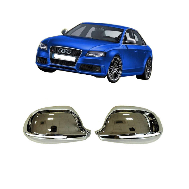 Βλησαρούλης Car Center - Καπάκια Καθρεφτών Για Audi A3 8P 08-11, A4 B8 08-11, A5 8T 07-11, A6 4F 08-11 (Plastic) Χρωμίου 2 Τεμάχια