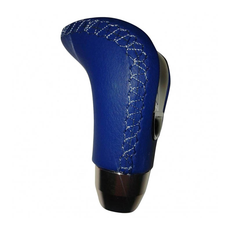 Βλησαρούλης Car Center - Πόμολο Λεβιέ Ταχυτήτων Universal Μπλε/Νίκελ Οβάλ Με Ραφές Για Κανονική Όπισθεν 37000