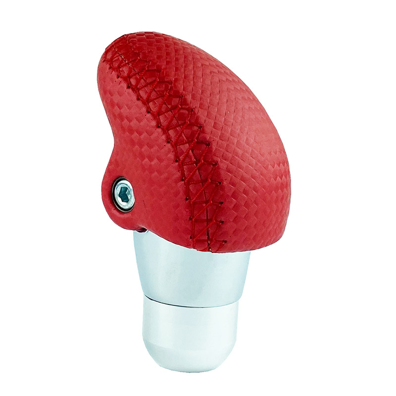 Βλησαρούλης Car Center - Πόμολο Λεβιέ Ταχυτήτων Universal Κόκκινο Με Νίκελ Οβάλ Σπαστό Για Κανονική Όπισθεν 37032