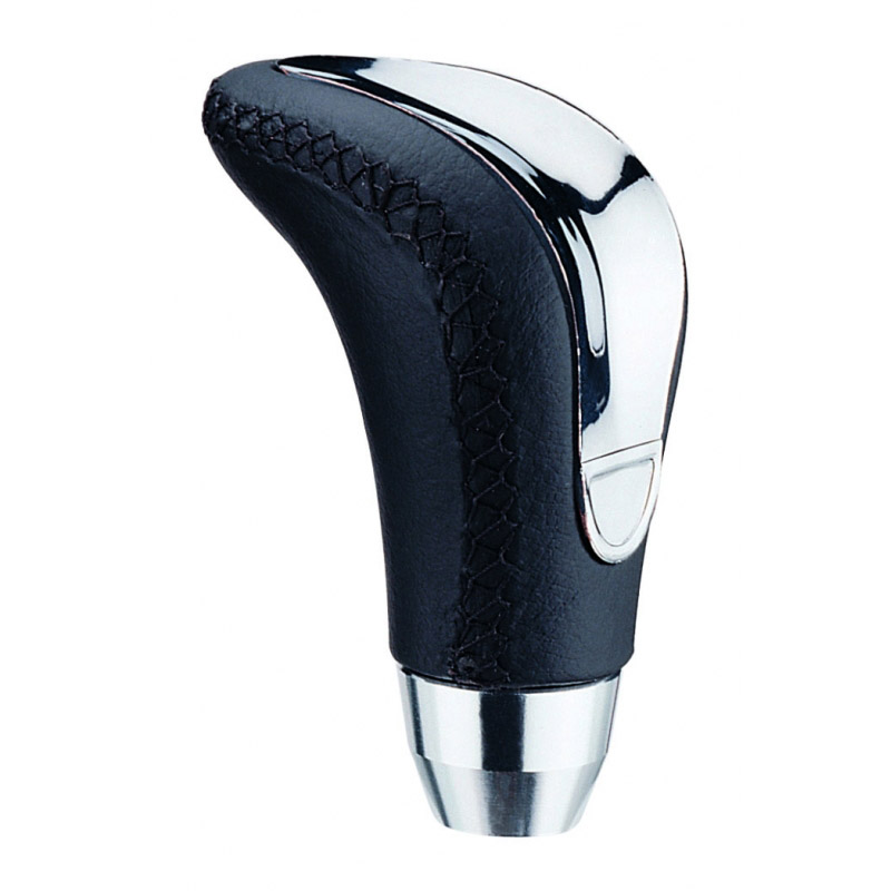 Βλησαρούλης Car Center - Πόμολο Λεβιέ Ταχυτήτων Universal Μαύρο/Νίκελ Με Ραφές Για Κανονική Όπισθεν 37060