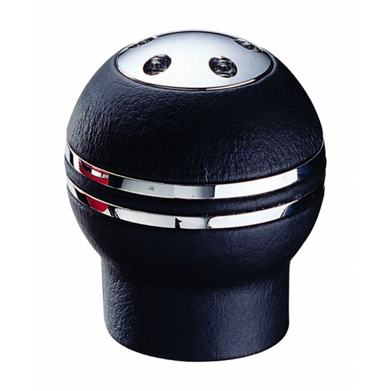 Βλησαρούλης Car Center - Πόμολο Λεβιέ Ταχυτήτων Universal Μαύρο/Νικελ Στρόγγυλο Δερμάτινο Για Ανασηκώμενη Όπισθεν (RGA) 37067