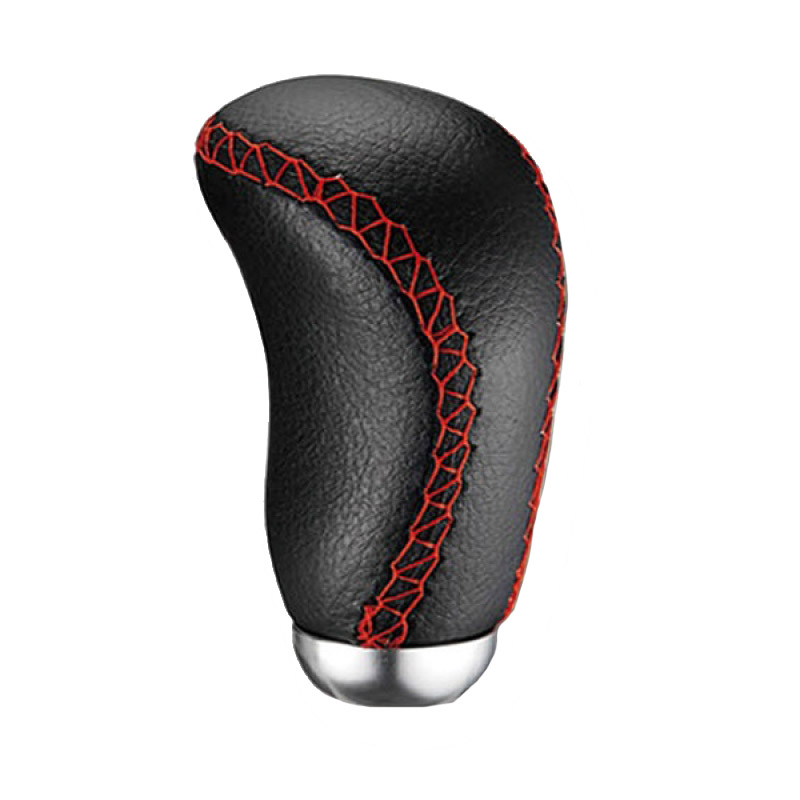 Βλησαρούλης Car Center - Πόμολο Λεβιέ Ταχυτήτων Universal Μαύρο Με Κόκκινες Ραφές Για Κανονική Όπισθεν 37072