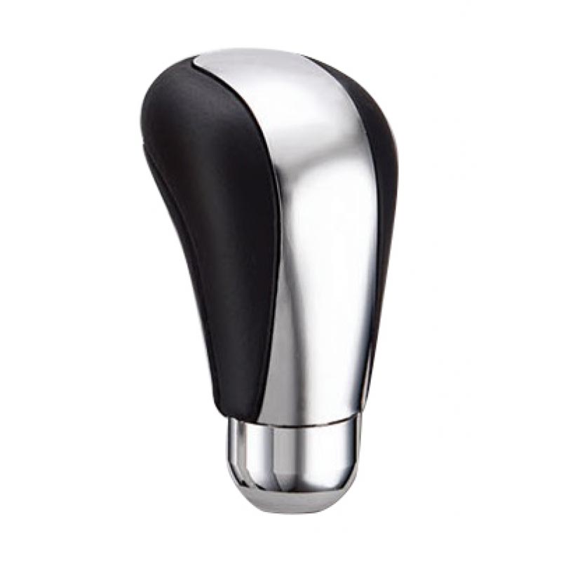 Βλησαρούλης Car Center - Πόμολο Λεβιέ Ταχυτήτων Universal Μαύρο/Χρώμιο Δερμάτινο Οβάλ Για Κανονική Όπισθεν 37114