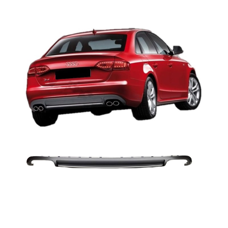 Βλησαρούλης Car Center - Diffuser Πίσω Προφυλακτήρα Για  Audi A4 B8 08-11 Sedan/Avant S4 Look Από Abs Πλαστικό 1 Τεμάχιο