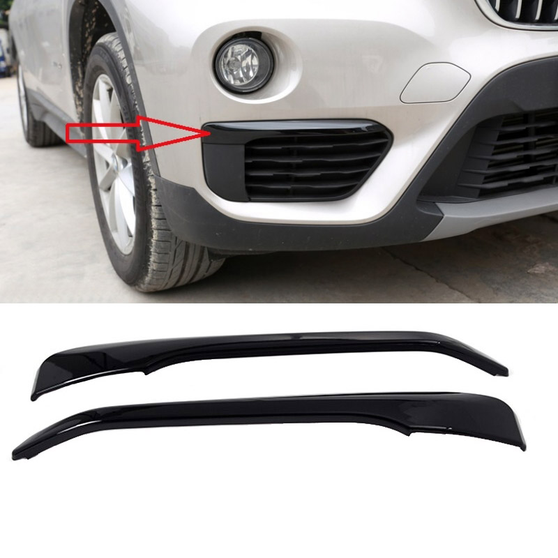 Βλησαρούλης Car Center - Δίχτυ Προφυλακτήρα Εμπρός Πλαινό (Φρύδι Προβολέα) Για Bmw X1 F48 15-19 Γυαλιστερό Μαύρο Αριστερό & Δεξί 2 Τεμάχια