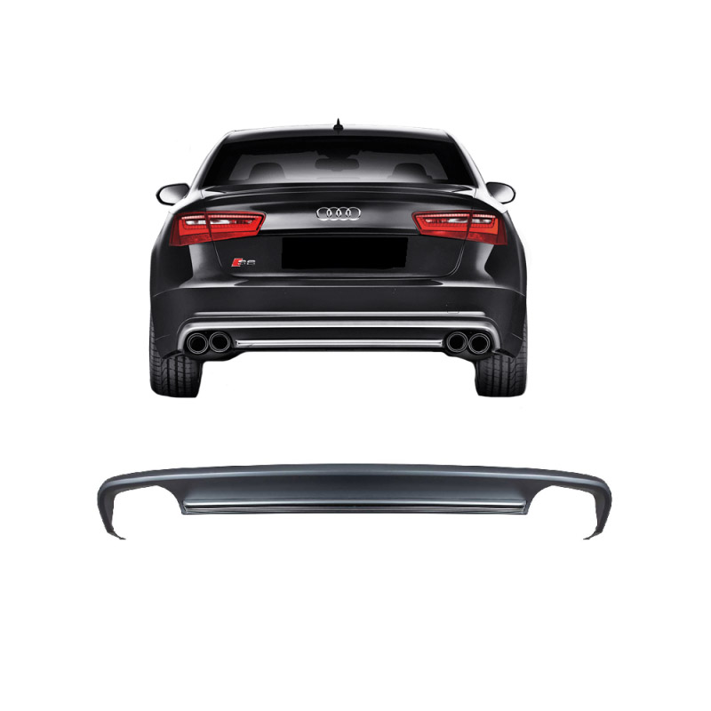 Βλησαρούλης Car Center - Diffuser Πίσω Προφυλακτήρα Για Audi A6 C7 Pre-Facelift 11-14 Sedan / Avant S6 Από Abs Πλαστικό 1 Τεμάχιο