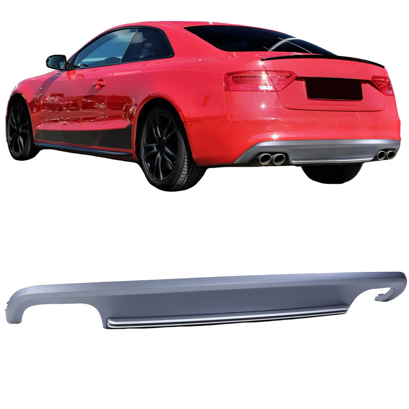 Βλησαρούλης Car Center - Diffuser Πίσω Προφυλακτήρα Για Audi A5 8T,8F 11-17 Coupe S5 Look Από Abs Πλαστικό 1 Τεμάχιο Oem