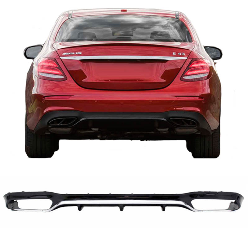 Βλησαρούλης Car Center - Diffuser Πίσω Προφυλακτήρα Για Mercedes-Benz E-Class W213 16-19 Με Amg Προφυλακτήρα Μαύρο/Χρώμιο