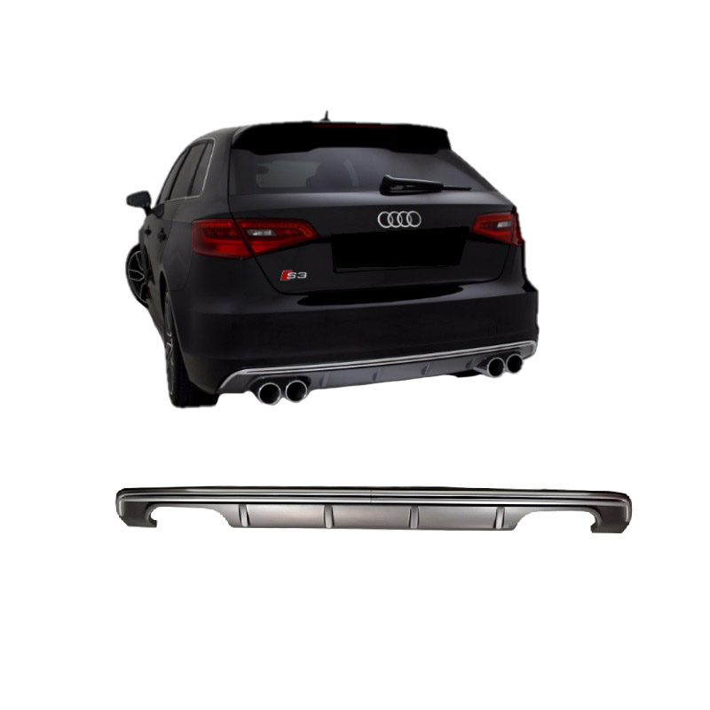 Βλησαρούλης Car Center - Diffuser Πίσω Προφυλακτήρα Για Audi A3 8V 13-15 Hatchback S3 Look