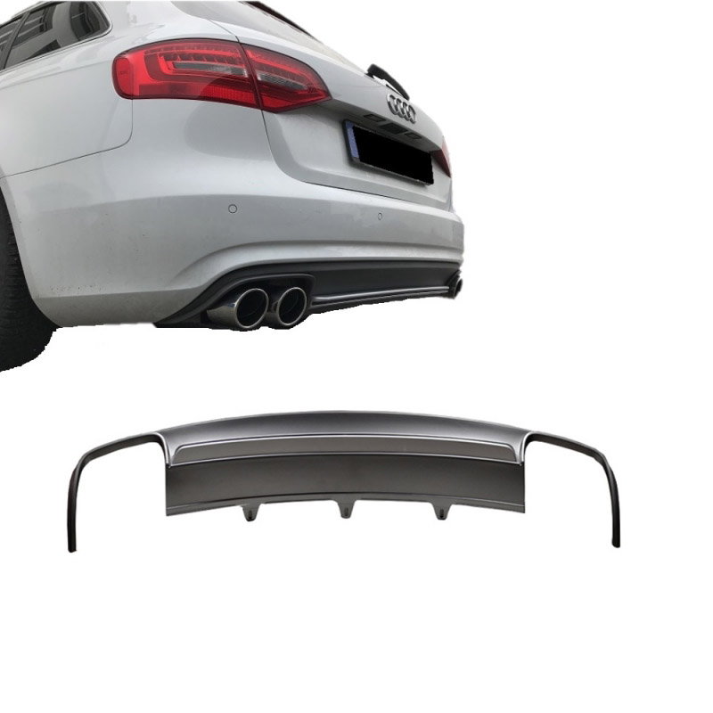 Βλησαρούλης Car Center - Diffuser Πίσω Προφυλακτήρα Για Audi A4 B8 12-15 Facelift Sedan/Avant S4 Look Από Abs Πλαστικό 1 Τεμάχιο