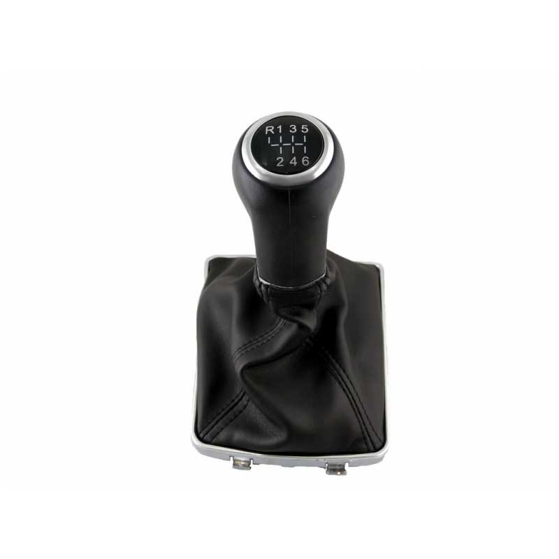 Βλησαρούλης Car Center - Πόμολο Λεβιέ Ταχυτήτων Με Φυσούνα Μαρκέ Μαύρο/Χρώμιο Για Opel Astra H Με 6 Ταχύτητες GK0914