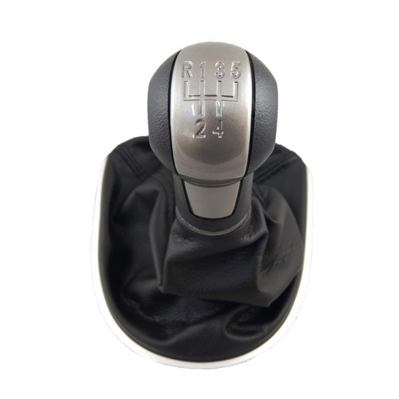 Βλησαρούλης Car Center - Πόμολο Λεβιέ Ταχυτήτων Με Φυσούνα Μαρκέ Μαύρο/Ασημί Για Seat Leon 2/Toledo 3  Με 5 Ταχύτητες GK0341