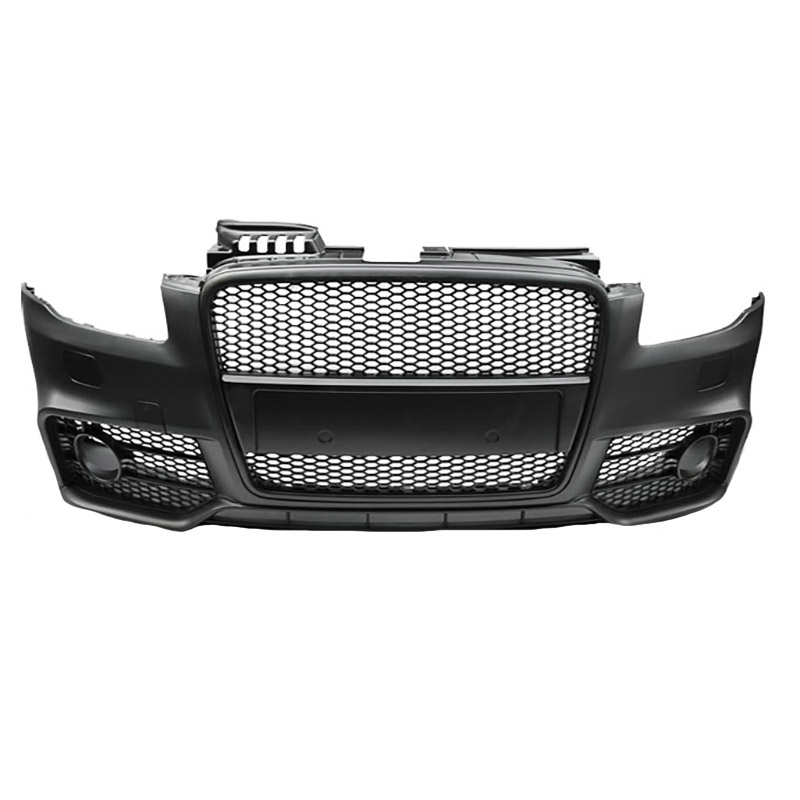 Βλησαρούλης Car Center - Μπροστινός Προφυλακτήρας Για Audi A4 B7 04-08 RS4 Look Με Μαύρη Ματ Κυψελωτή Μάσκα