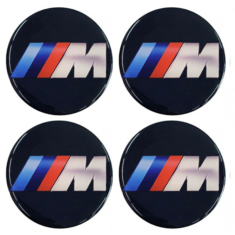Βλησαρούλης Car Center - Αυτοκόλλητα Κέντρου Ζαντών Bmw M Από Σμάλτο 60mm Set 4 Τεμάχια
