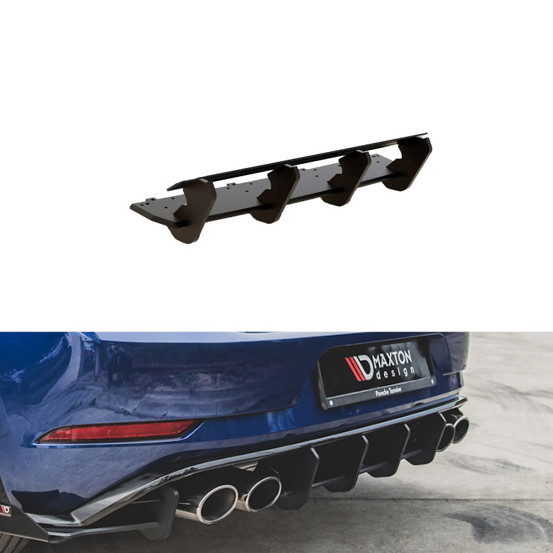 Βλησαρούλης Car Center - Diffuser Πίσω Προφυλακτήρα Για VW Golf VII (7.5) 17-20 Facelift Για R Έκδοση Μαύρο Ματ 4 Bars Maxton Design Από Abs Πλαστικό 1 Τεμάχιο
