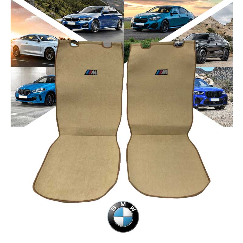 Βλησαρούλης Car Center - Πλατοκαθίσματα Μπροστινά Πετσέτα για BMW ///M Μπεζ 2 Τεμαχίων OEM