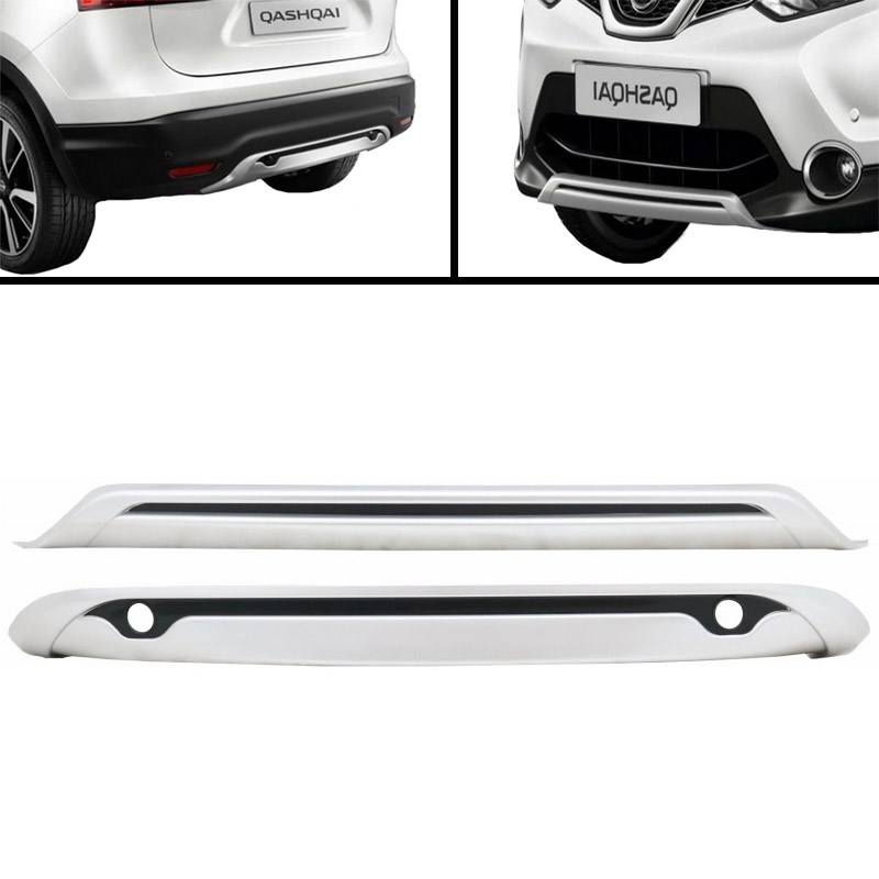 Βλησαρούλης Car Center - Skid Plates Προφυλακτήρων Off Road Package Για Nissan Qashqai J11 2014-2017 (PDC) Ασημί 2 Τεμάχια