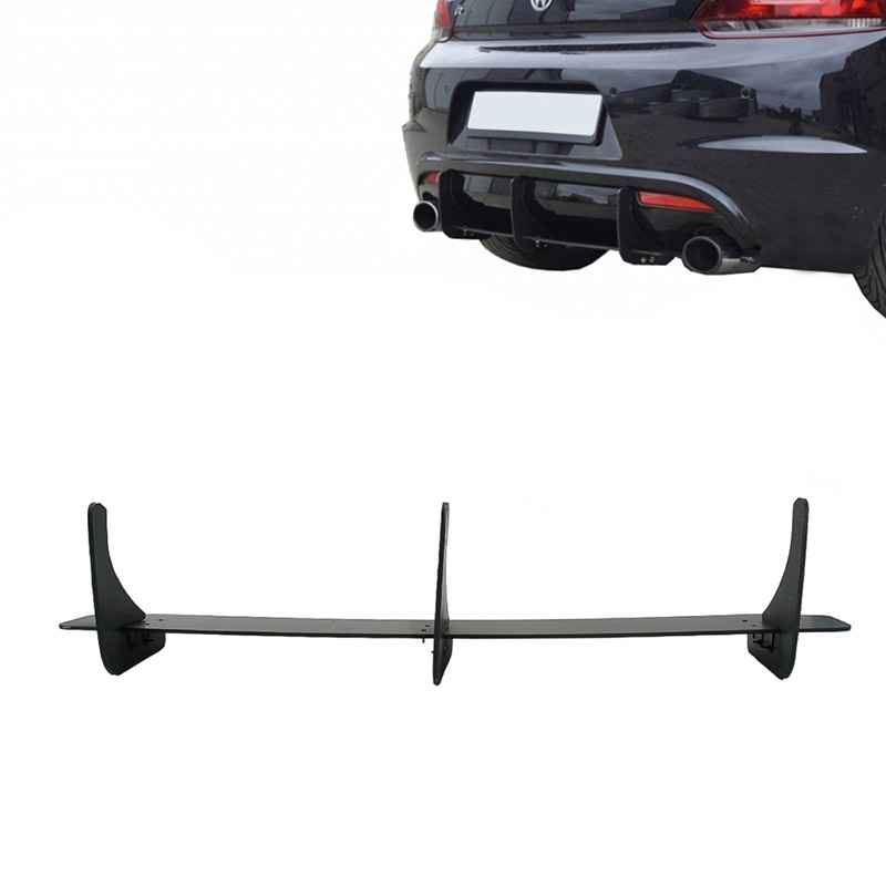 Βλησαρούλης Car Center - Diffuser Πίσω Προφυλακτήρα Για VW Scirocco 09-17 Για R Έκδοση Gloss Black 3 Bars