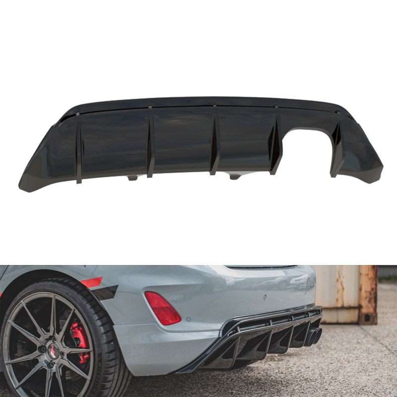 Βλησαρούλης Car Center - Diffuser Πίσω Προφυλακτήρα Για Ford Fiesta mk8 17+ ST V.2 Γυαλιστερό Μαύρο Από Abs Πλαστικό Maxton Design 1 Τεμάχιο
