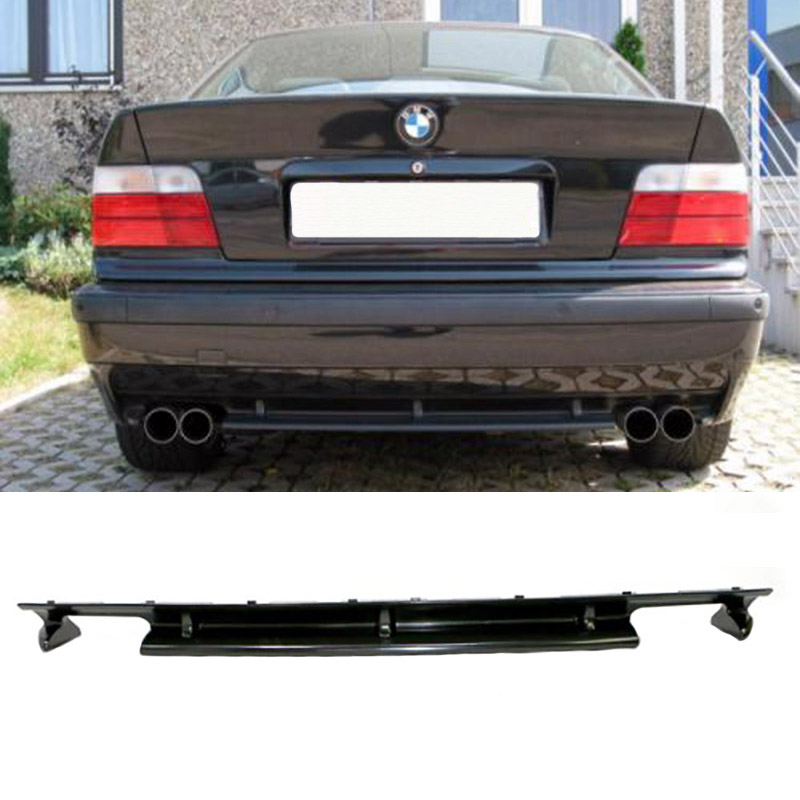 Βλησαρούλης Car Center - Diffuser Πίσω Προφυλακτήρα Για Bmw 3 E36 90-99 M3 (M3 προφυλακτήρα Μόνο) Με 2 Διπλές Εξατμίσεις Από Abs Πλαστικό 1 Τεμάχιο