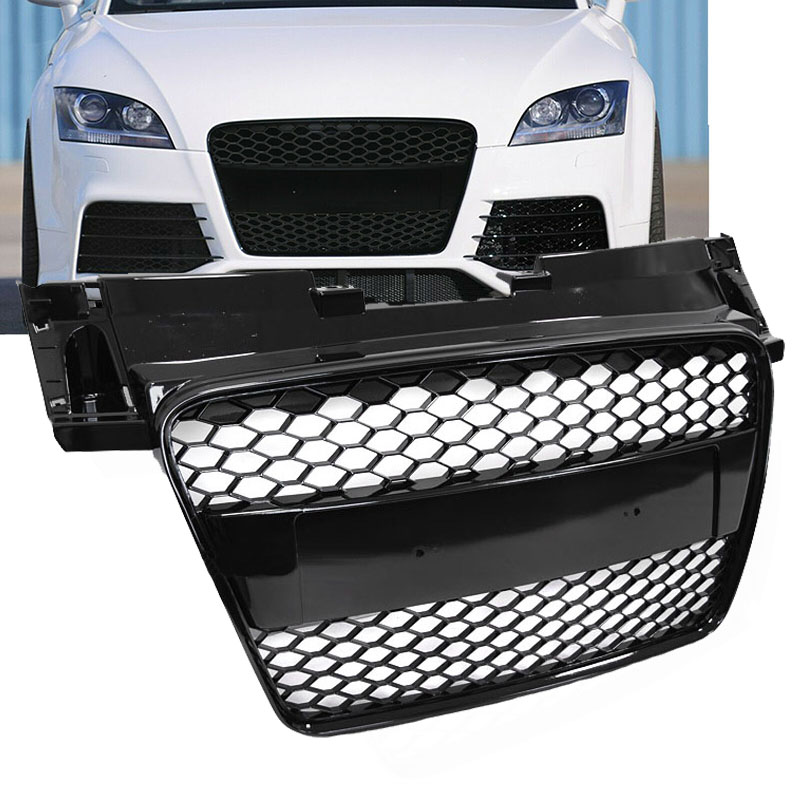 Βλησαρούλης Car Center - Μάσκα Για Audi TT 8J 06-14 TTRS Look Κυψελωτή Μαύρο Γυαλιστερό 1 Τεμάχιο