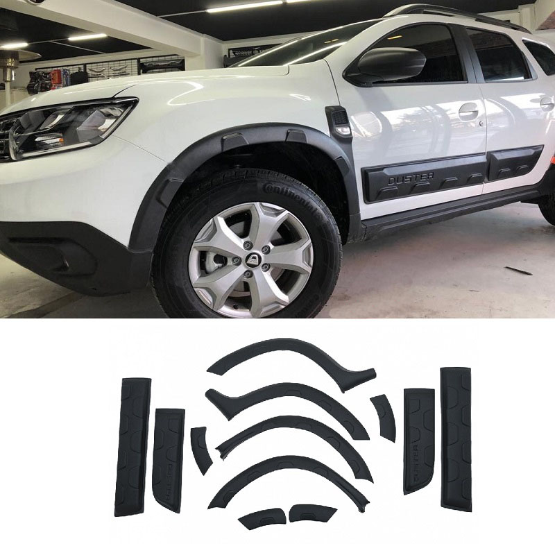 Βλησαρούλης Car Center - Πλαϊνά Φτερά Τροχών Για Dacia Duster 2010-2017 & Τριμ Πόρτας "Wild Look" Σετ 12 Τεμαχίων