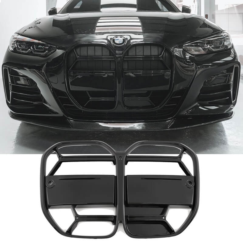 Βλησαρούλης Car Center - Καρδιές Μάσκας Για Bmw 4 G22 / G23 2020+ M4 CS Sport Μαύρο Γυαλιστερό 2 Τεμάχια