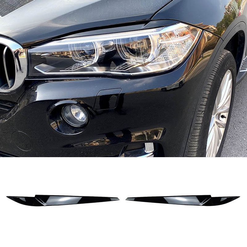 Βλησαρούλης Car Center - Φρυδάκια Μπροστινών Φαναριών Για Bmw  X5 F15 & X6 F16 2013-2018 Βαμμένα Μάυρο Γυαλιστερό Χρώμα 2 Τεμάχια